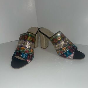 Beacon Multicolor Embroidered Mules